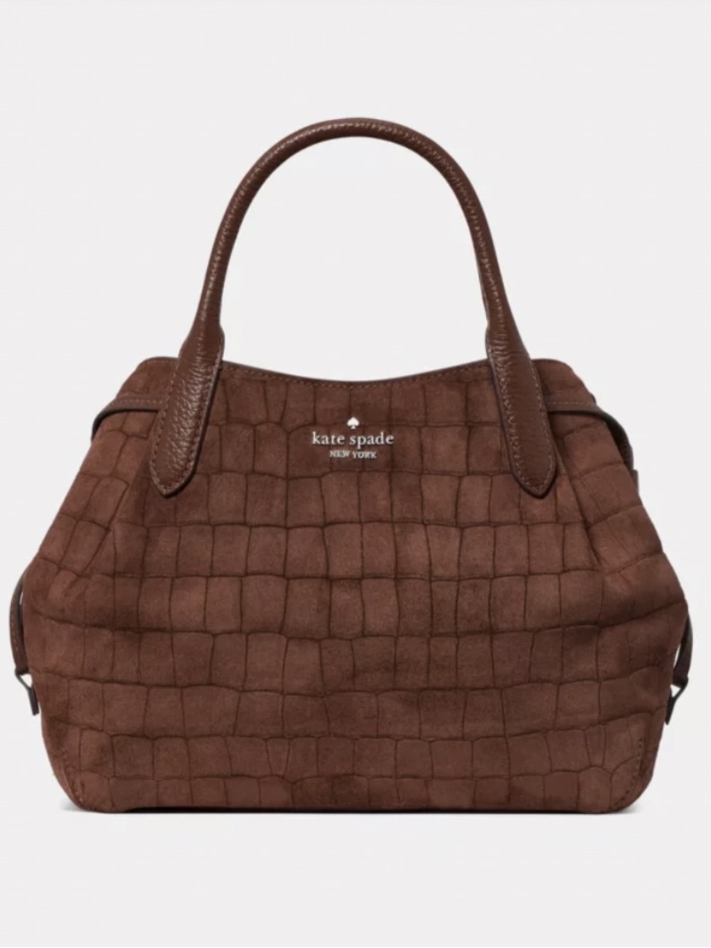 kate spade Brown Suede Croc Sachel Bag